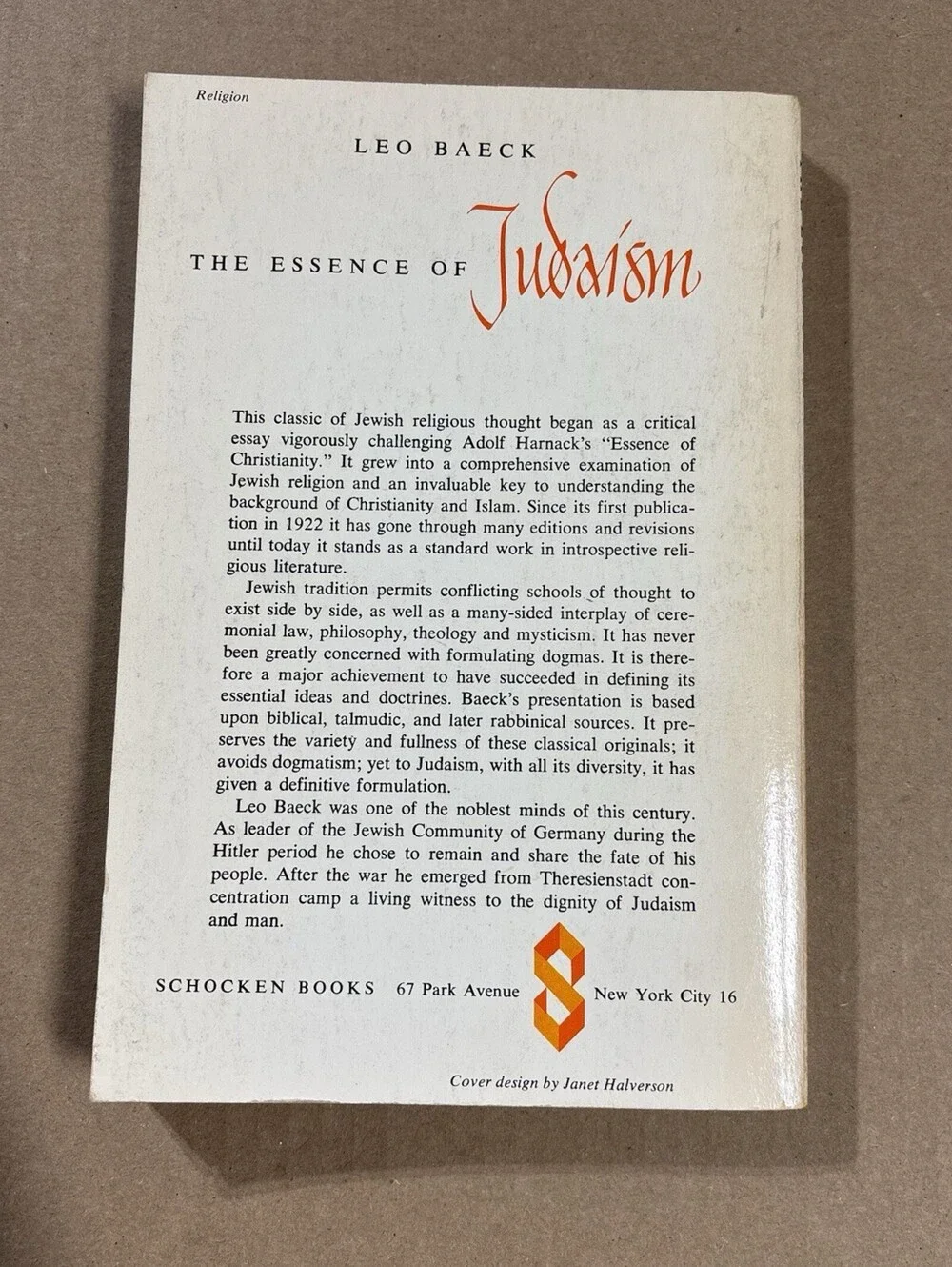 1967 Vintage The Essence Of Judaism Leo Baeck Religious Jewish Spirituality
